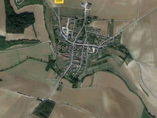 Vue du ciel de la commune de Boncourt