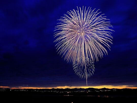 Feu d'artifice lors des fêtes communales...